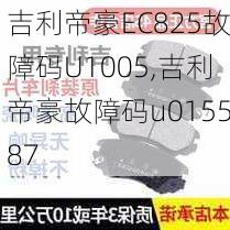 吉利帝豪EC825故障码U1005,吉利帝豪故障码u015587