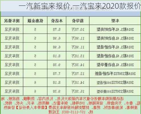 一汽新宝来报价,一汽宝来2020款报价