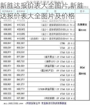 新胜达报价表大全图片,新胜达报价表大全图片及价格