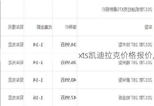 xts凯迪拉克价格报价,