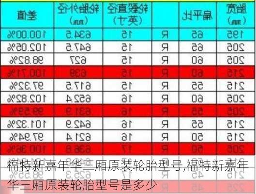 福特新嘉年华三厢原装轮胎型号,福特新嘉年华三厢原装轮胎型号是多少