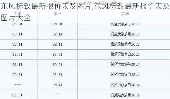 东风标致最新报价表及图片,东风标致最新报价表及图片大全