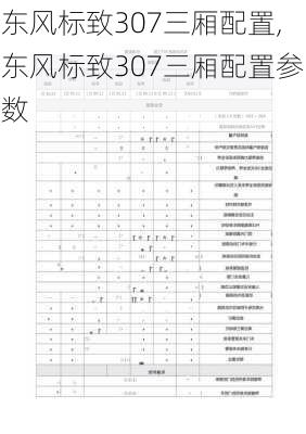 东风标致307三厢配置,东风标致307三厢配置参数