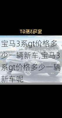 宝马3系gt价格多少一辆新车,宝马3系gt价格多少一辆新车呢